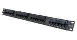 XtendLan Patch panel 19" / 24 portů / Cat6 / pozlacené kontakty / 110 (PP19-24C6U)