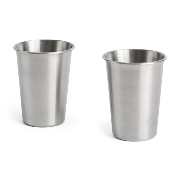 HAY Hrnek Outdoor Market – set 2 ks, stříbrná barva, kov