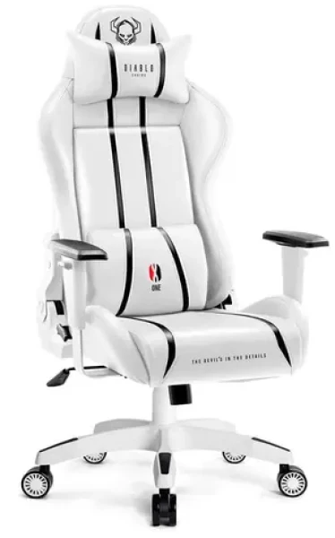 Diablo X-One 2.0 Kids bílo-černá / herní dětská židle / nastavitelná / umělá kůže / pojezdová kolečka / nosnost 160 kg (X-ONECZNCZE0B)