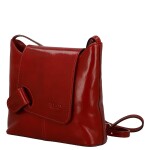 Luxusní dámská kožená crossbody kabelka Jessie, červená