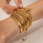 ELENYS Milano Chain – pozlacený náramek 18K žluté zlato Délka náramku: 17,5 + 5 cm / max. 22,5 cm