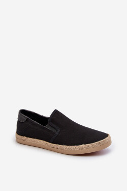 Pánské tenisky Espadrille s prýmkem, černý Fenen 41
