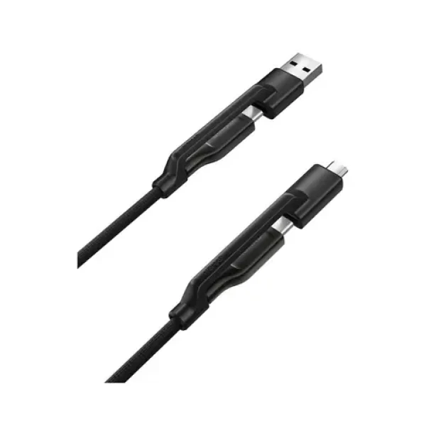 Nomad Universal Pletený Kevlar Kabel USB-C 240W 0.3m černá / Micro-USB(M) / USB-A(M) / USB-C(M) (NM014926848)