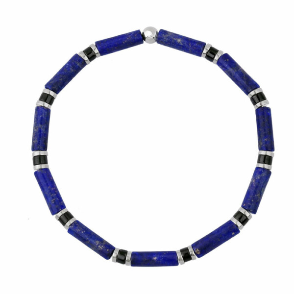 Luxusní pánský náramek s lapis lazuli Antonio, 21 cm Modrá