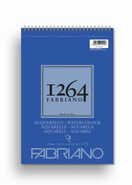 Fabriano 1264 Aquarelle A5 300g, 20 listů, kovová vazba