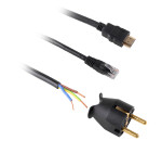 Versalogic VersaTurn 2x 230V, 2x USB A/C 5V, 1x RJ45, HDMI, černé sklo (468927)