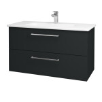 Dřevojas - Umyvadlová skříňka GIO SZZ2 100 - L03 Antracit vysoký lesk / Úchytka T04 / L03 Antracit vysoký lesk 130824E