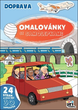Doprava - Omalovánky A4 se samolepkami