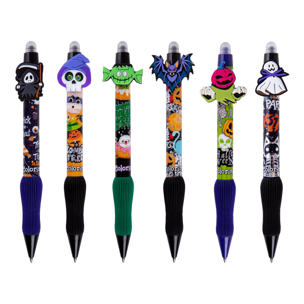 Colorino gumovatelné pero, Haloween, 36 ks, modrá náplň, displej - 36ks