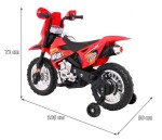 Mamido Dětská elektrická motorka Cross Force červená