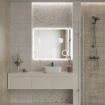 Erga Luna, LED zrcadlo 100x80cm s kosmetickým zrcadlem 3x zvětšení, 2760 lm, 6500K, přední/zadní osvětlení, ERG-V01-124-1080-00