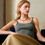 Dvojitý náhrdelník s lapis lazuli a zirkony Aurelia, 45 cm Modrá