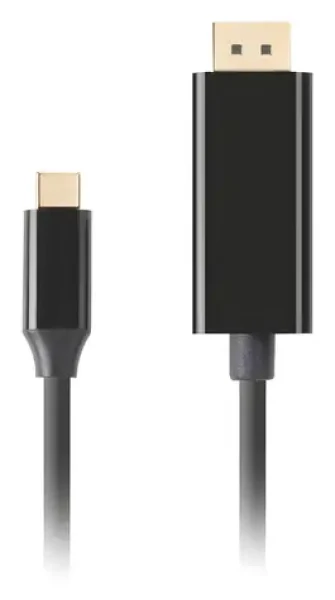 Lanberg CA-CMDP-10CU-0030-BK černá / Kabel USB-C na DisplayPort / 3 m / 4K 60Hz / DP 1.2 (CA-CMDP-10CU-0030-BK)