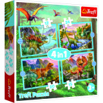 Puzzle dinosauři 4v1