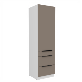 Vysoká potravinová skříňka Aria 60 DKS-210 3S 1F - Premium Box Barva korpusu: Bílá, Barva dvířek: TA - Sandgrau AFM