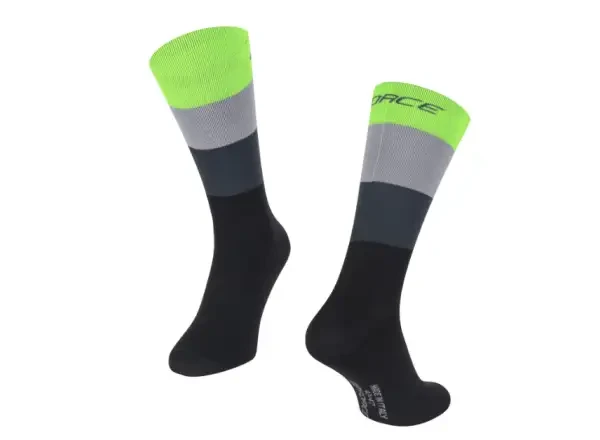Force Rainbow cyklistické ponožky černá/fluo vel. S-M (38-42)