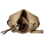 Stylová dámská koženková crossbody kabelka Palmira, khaki