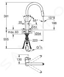 GROHE - Eurosmart Cosmopolitan Dřezová baterie s výsuvnou sprškou, chrom 31481001