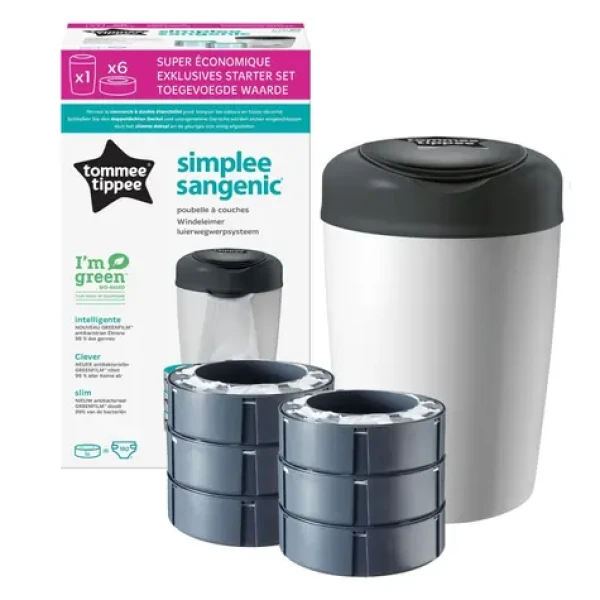 Tommee Tippee Sangenic Simplee 6x Šedý