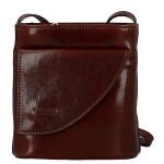 Luxusní dámská kožená crossbody kabelka Nica, hnědá