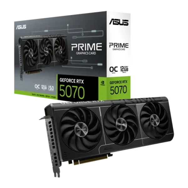 Asus GeForce RTX 5070 PRIME 12GB OC / 2565Mhz / 12GB GDDR7 / 192-bit / 1x HDMI + 3x DP / 750W (16) (90YV0M10-M0NA00)