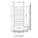 CERANO - Koupelnový radiátor Marco - boční připojení - 816W - černá matná - 1125x550 mm LIV-WP-10-55