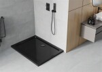 MEXEN/S - Flat sprchová vanička obdélníková slim 120 x 80, černá + černý sifon 40708012B