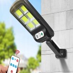 Verk VK 12276 Pouliční osvětlení solární 96 LED COB, IP67, 90 W, 15000 mAh černé