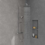 VILLEROY & BOCH - Verve Showers Sprchový set s termostatem, průměr 25 cm, 3 proudy, chrom TVS109005UK061