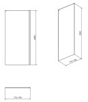 CERSANIT - Sprchová stěna CREA posuvná 80x200, čiré sklo S900-2613