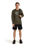 Pánské merino triko s dlouhým rukávem ICEBREAKER Mens 150 Tech Lite LS Tee Peak Bal, Dark Loden velikost: L