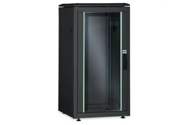Digitus Unique 42U černá / Rozvaděč / 2053x800x1000 mm / Skleněné dveře / Nosnost 800 kg / IP20 (DN-19 42U-8/10-B-1)