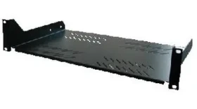 TRITON Police s perforací 19", 1U/250mm, nosnost 20kg, černá