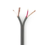 Nedis Audio Cable 2 x 0.16 mm2 tmavě šedá / Měď / 100.0 m / Kulatý / PVC / Role (COTR15000GY100)