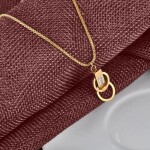 Ocelový náhrdelník se zirkony Juliana Gold - chirurgická ocel, Zlatá 40 cm + 4 cm (prodloužení)