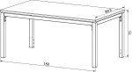 Zahradní stůl 150x89cm, kov, polywood, béžová, AZT-S1215 CRM