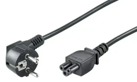 MicroConnect Síťový napájecí kabel Schuko 90° úhel - C5 1m černá (PE010810)
