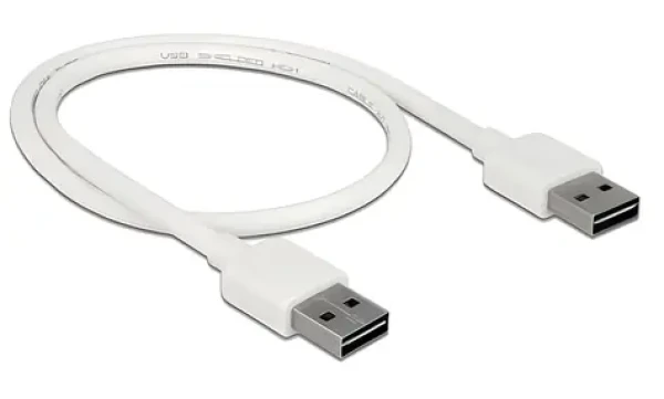 DeLock Easy-USB-A - Easy-USB-A / Kabel / USB 2.0 / 0,5 m / bílá (85192)