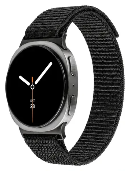 FIXED Nylon Sporty Strap pro Samsung Galaxy Watch 9/8 černý / Řemínek / nylon / rychloupínací systém / 16-21 cm