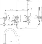 IDEAL STANDARD - Joy Baterie na okraj vany, 4-otvorová instalace, chrom BC789AA