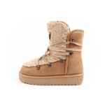 D.Franklin snow boots women winter fashion fur insulated brown beige dámské 39