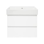 Koupelnová skříňka s keramickým umyvadlem SAT B-Way 59x50x45 cm bílý lesk BWAY260WU2BI BWAY260WU2BI