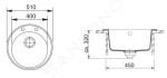 FRANKE - Rondo Fragranitový dřez ROG 610, průměr 510 mm, šedý kámen 114.0284.731