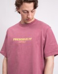 Tričko Gramicci Footprints Tee Pigment Dyed RED PIGMENT