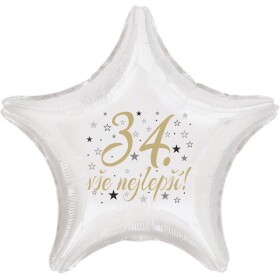 34. narozeniny balónek hvězda Balonky.cz 34. narozeniny balónek hvězda Balonky.cz