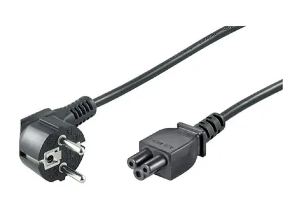MicroConnect Síťový napájecí kabel Schuko 90° úhel - C5 0.5m černá (PE010805)