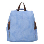 Zajímavý menší dámský koženkový batůžek Melánie, světle modrá