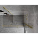 MEXEN/S - Mist-F sprchový kout skládací dveře pravá 85 x 90, transparent, zlato kartáčovaná 8A6T-085-090-55-00-P