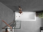 MEXEN/S - Next vanová zástěna FIX 50 x 150, černá vzor, měď kartáčovaná - 895-050-000-00-70-77 895-050-000-00-77-65