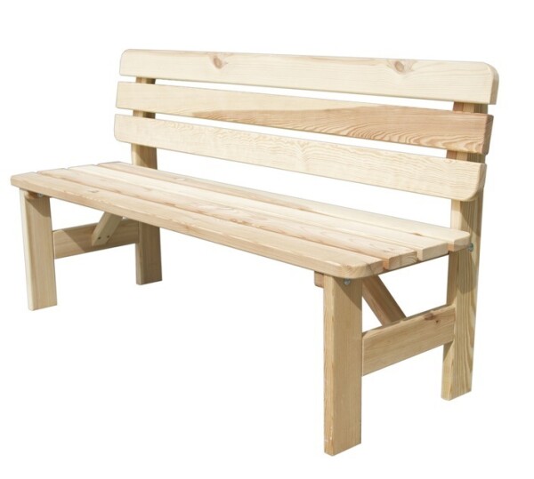 ROJA VIKING zahradní lavice dřevěná PŘÍRODNÍ - 150 cm